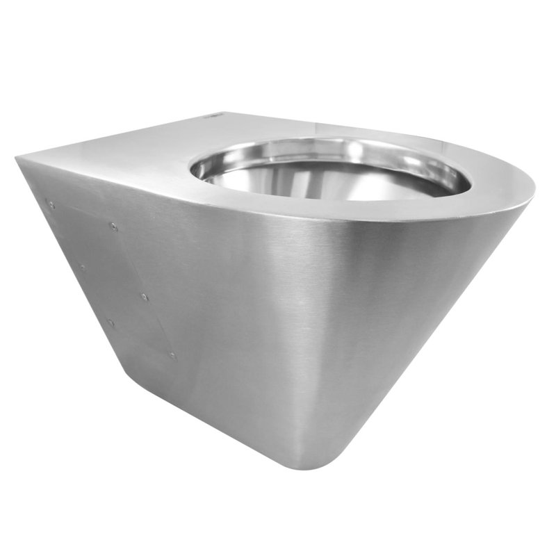 Wall-Hung Anti-Vandal Toilet, stainless steel 13018