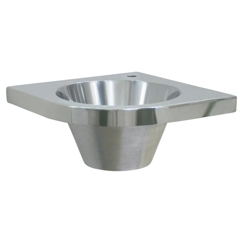 Corner Wall Washbasin, stainless steel 13037