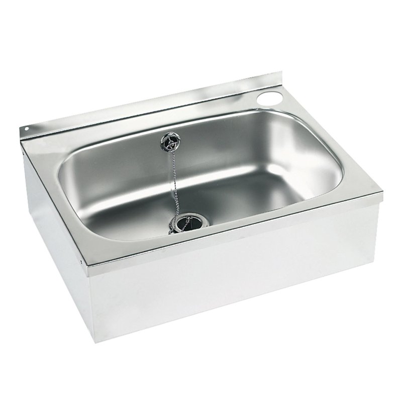 Rectangular Wall Washbasin with Backsplash 13042