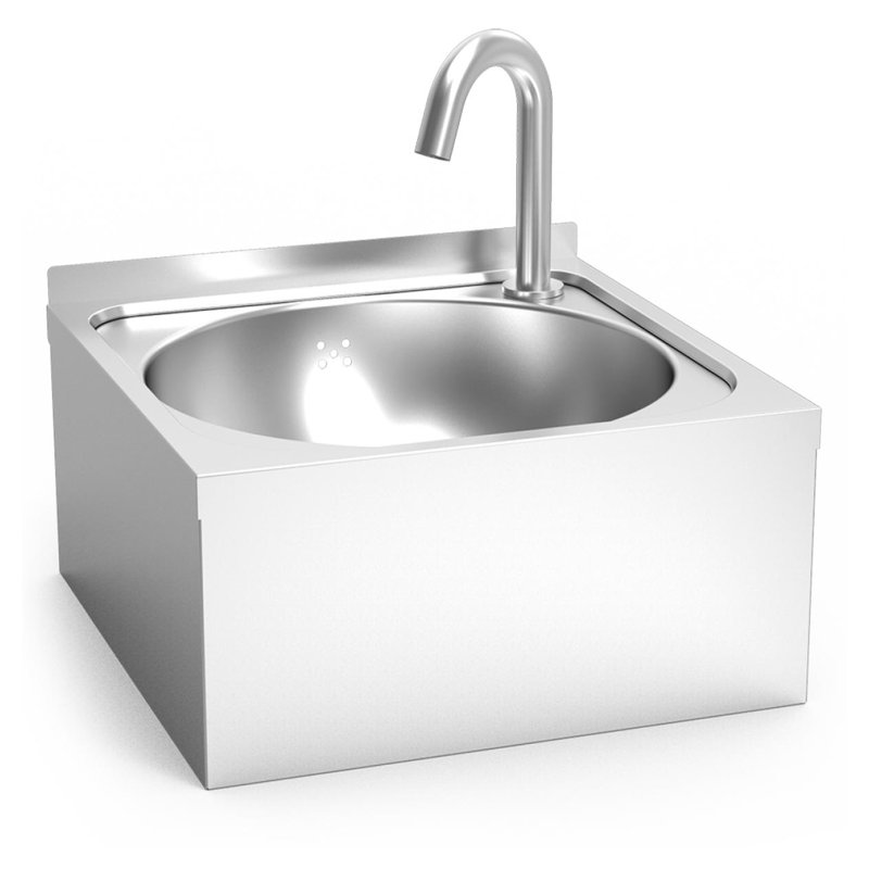 Square Wall Washbasin with Electronic Tap 13046