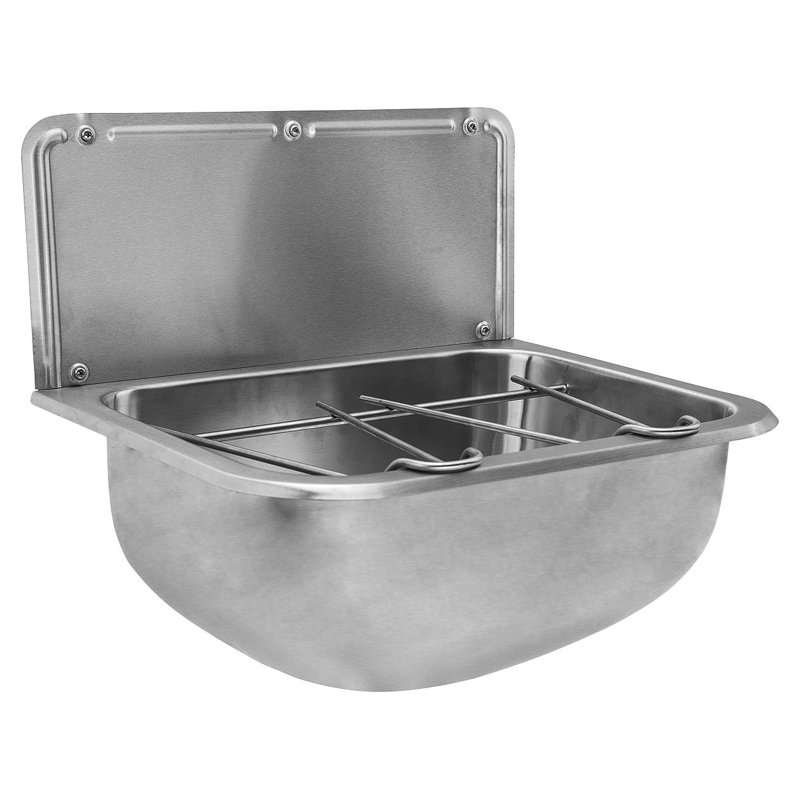 Wall Utility Sink with Backsplash and Grid 13048