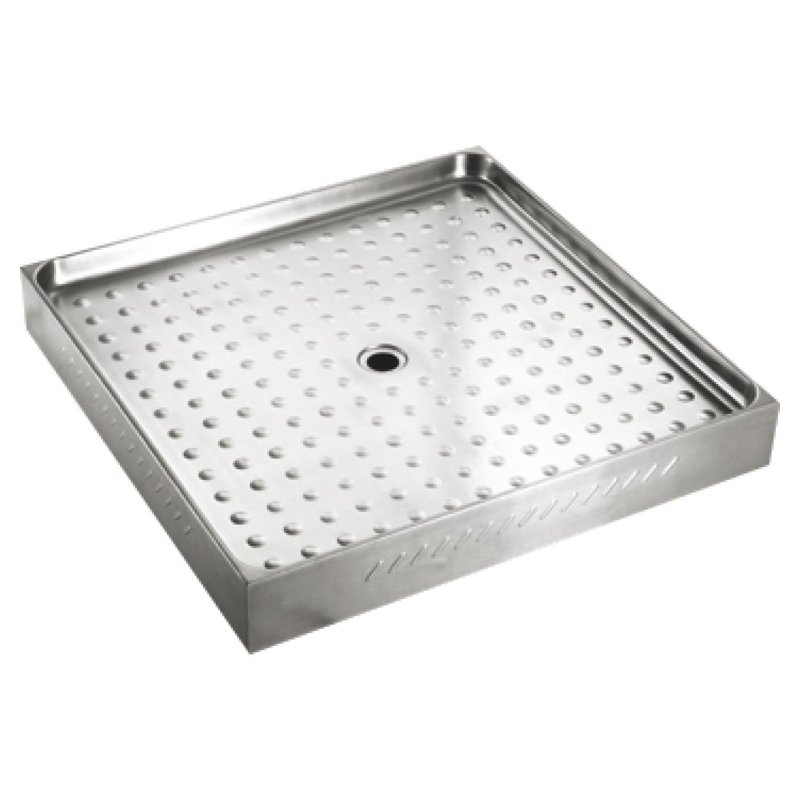 Anti-Slip Anti-Vandal Shower Tray, stainless steel 13055