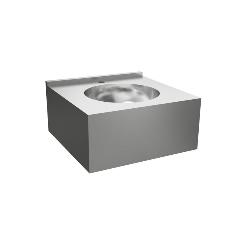 Collective Wall Washbasin with Apron, integrated bowls 13080