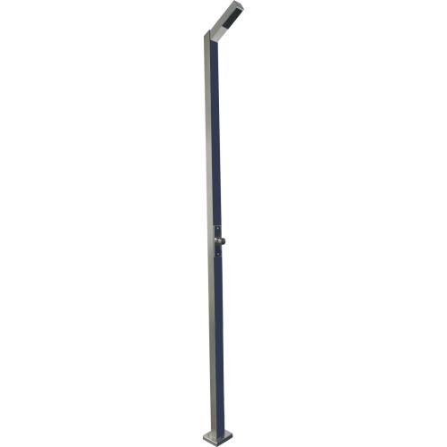 Shower column with one shower head and one timed push-button