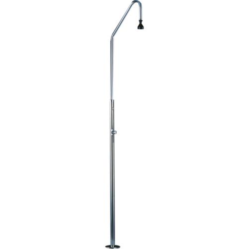 Shower column with one shower head and one timed push-button