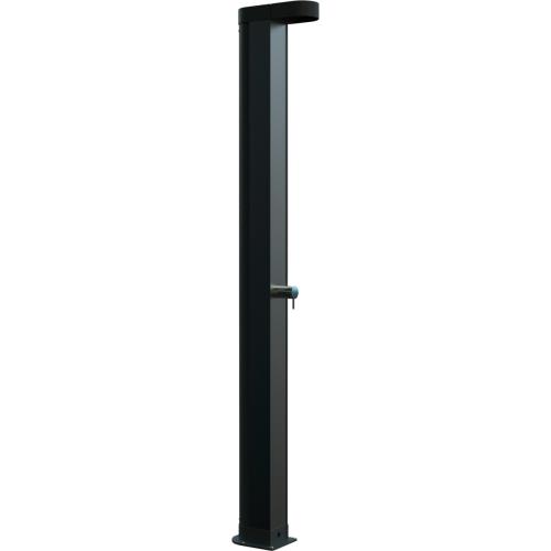 Solar shower column with one shower head and single-lever mixer tap