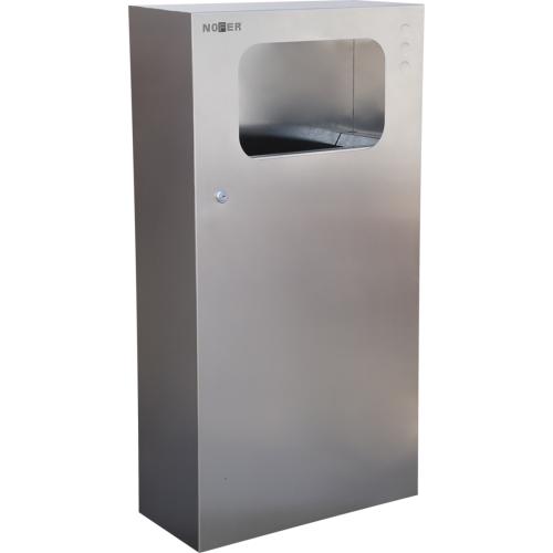 Recessed wall waste bin