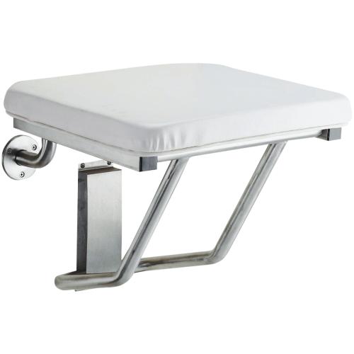 Folding shower seat, padded