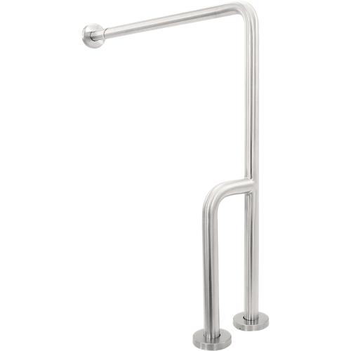 Grab bar with floor support, left