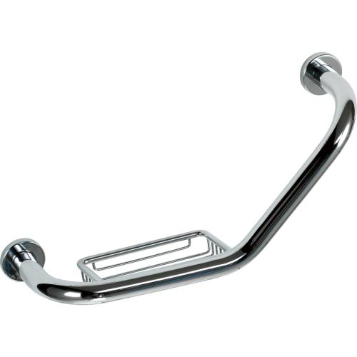 SIENA SERIE - Angled support handle, tube bar with soap dish
