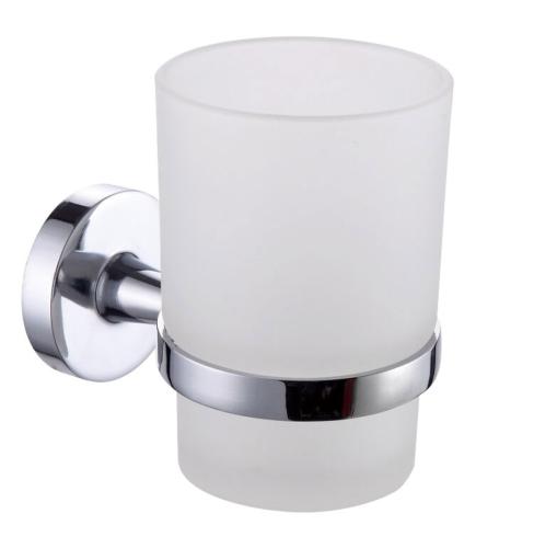 Glass cup with zamak wall support
