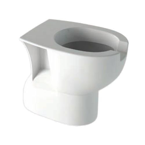 Ergonomic floor-standing toilet pan