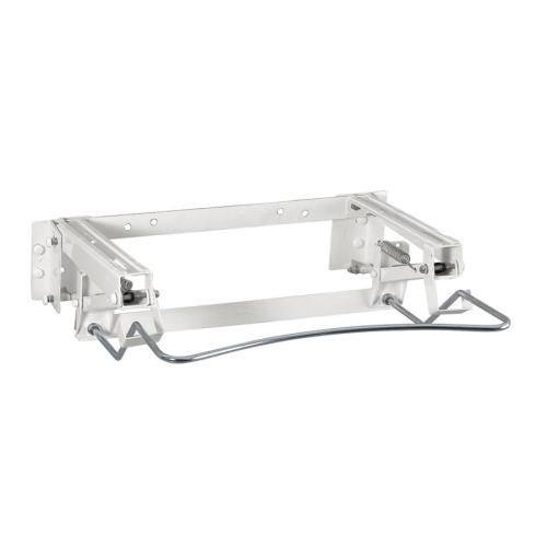 Pneumatic height-adjustable washbasin support
