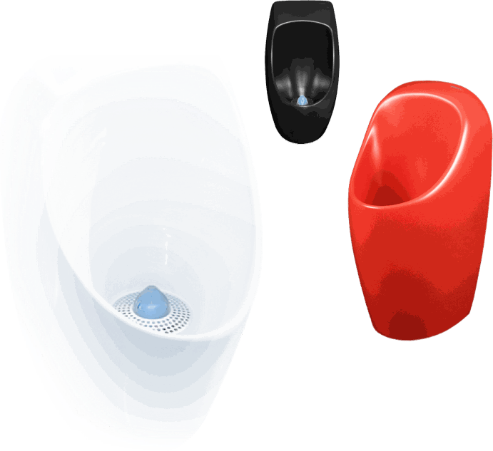 URIMAT ceramic Black Matt Waterless Urinal