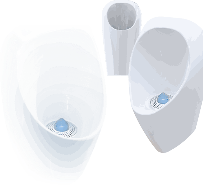 URIMAT ceramiccompact Black Matt Waterless Urinal